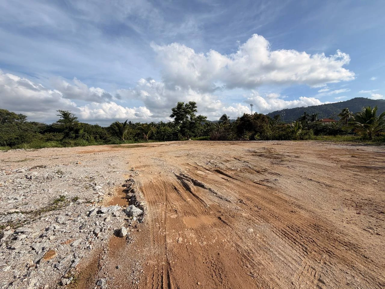 The actual site · groundworks underway